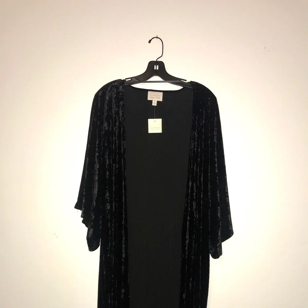 NWT_Black Velvet Longline Cardigan_NWT - Picture 4 of 12